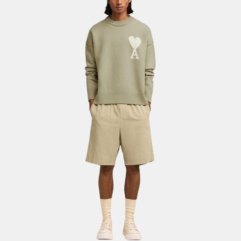AMIPARIS Paris Ami De Coeur Logo Detailed Crewneck Jumper UKS006018-319
