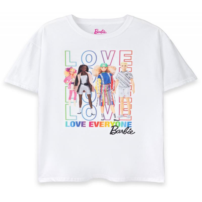 Barbie Womens Short Sleeved T-Shirt White Barbie Dolls
