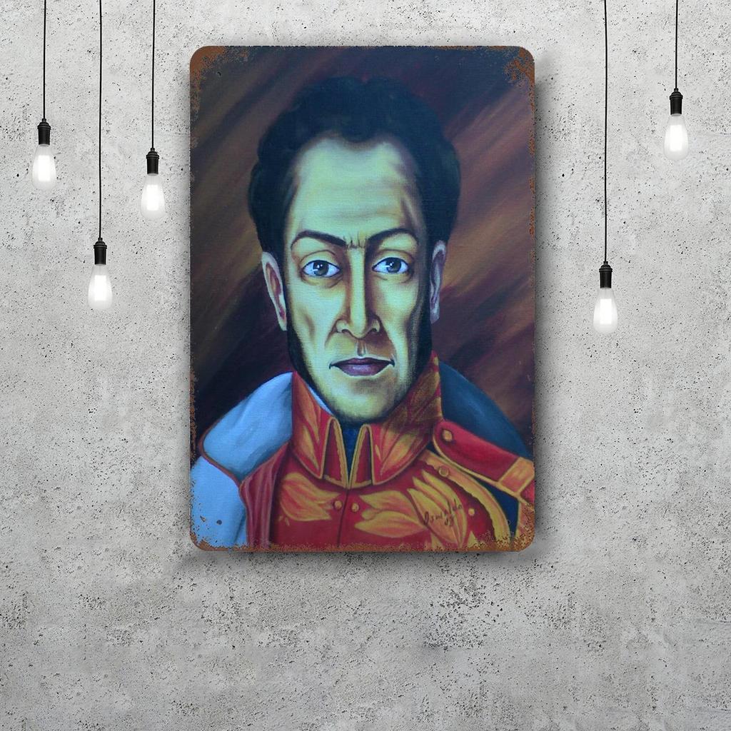 Simon Bolivar Metallschilder Wanddeko Vintage Blechschilder Captain Metallposter Dekor für Bar Kneipe Club Wanddekoration