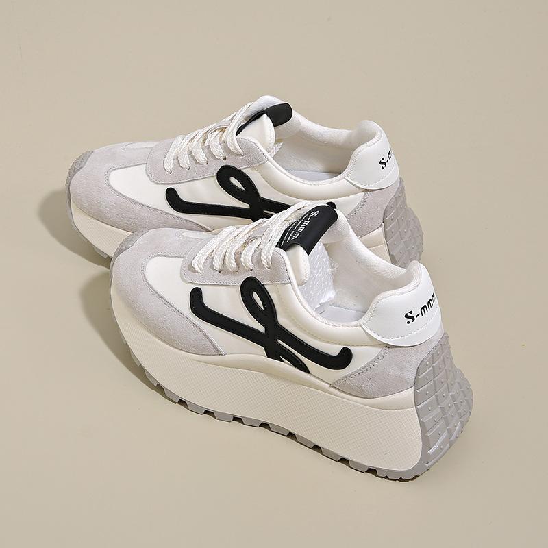 Platform casual sports shoes women's muffin Dexun shoes 2025 new Forrest Gump shoes spring and summer fashion versatile dad shoes