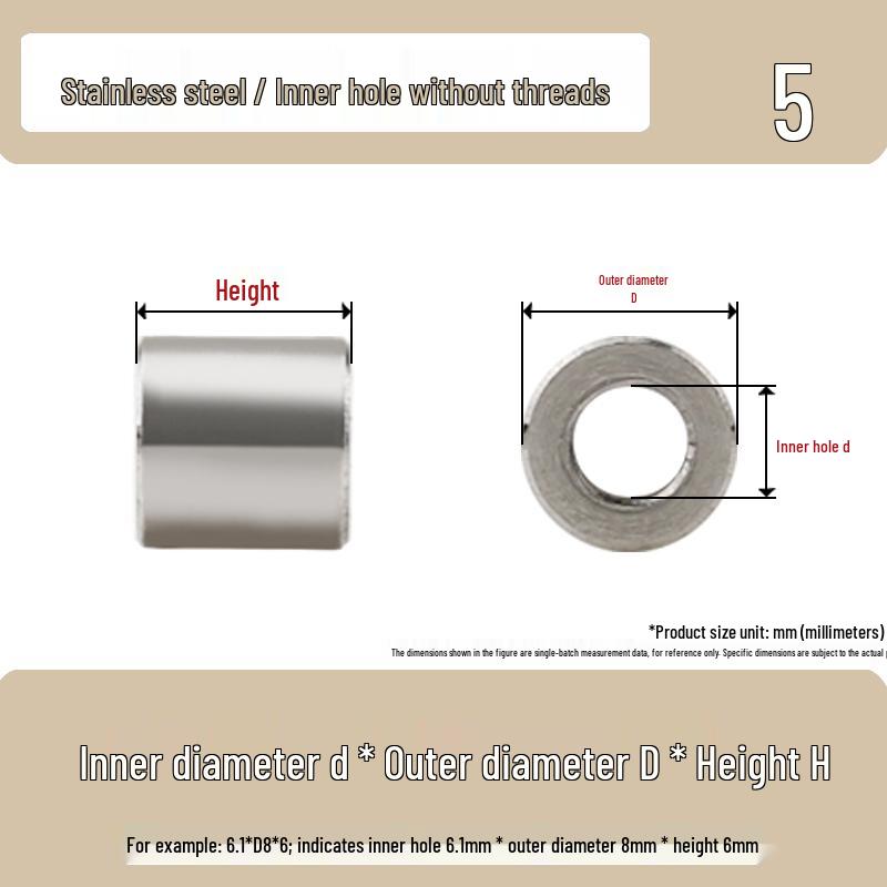 Stainless Steel Hollow Heightening Spacer and Sleeve for M3-M12 Screws