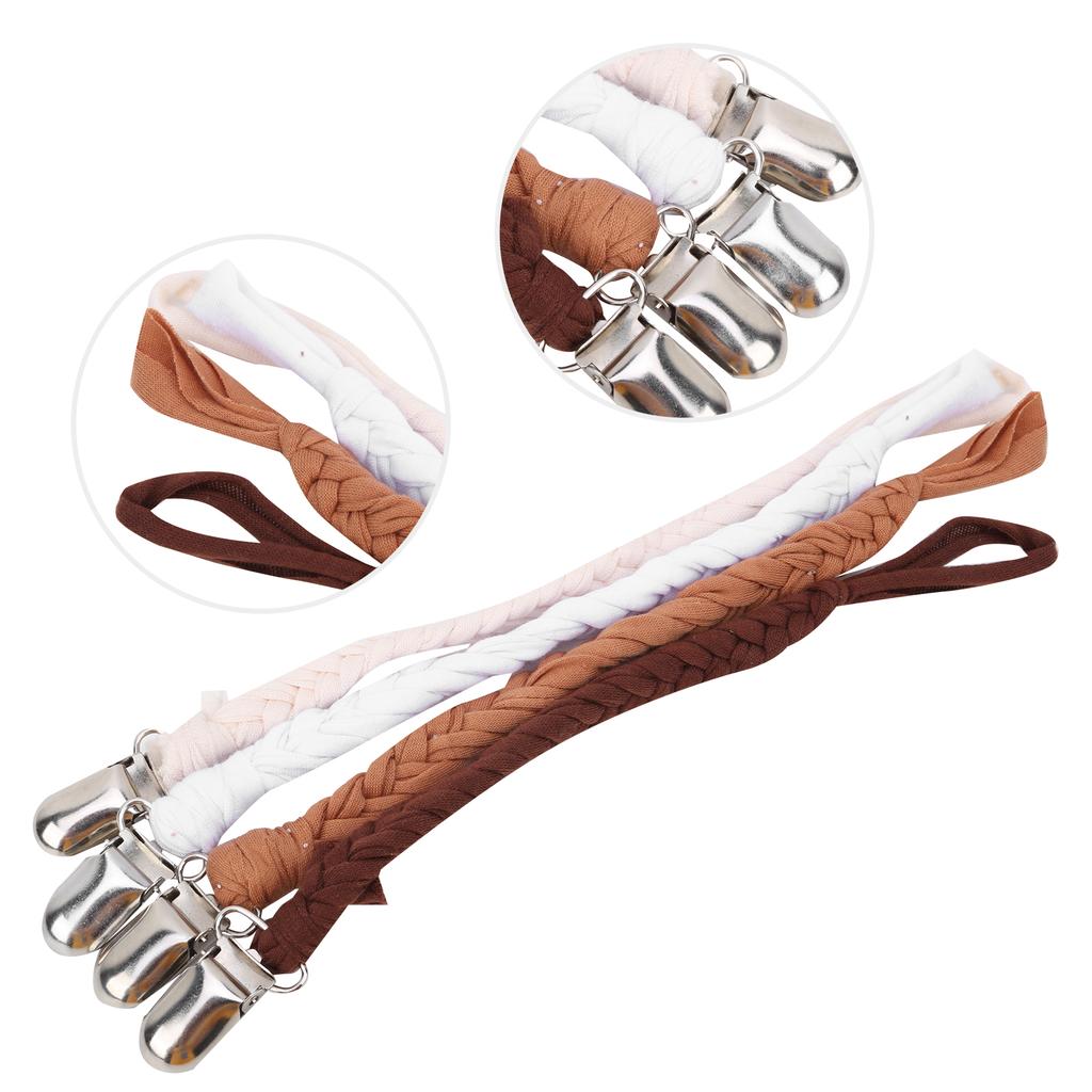 4pcs Baby Knitted Pacifier Clip Portable Infant Pacifier Chain Holders AccessoryStyle 2