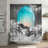 Mountain Waterfall Nature Shower Curtain Forest Landscape Backdrop Scenic Bathroom Decor Artistic Wall Hanging Modern Home Texti