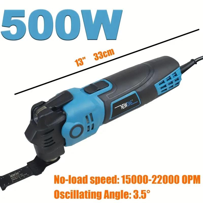 500W Anti-Vibrations-Oszillationswerkzeug, sechs Geschwindigkeiten Leerlaufdrehzahl 3,5 ° Schwingwinkel, geeignet zum Polieren von Holz und Schaben von Wasserschlämme