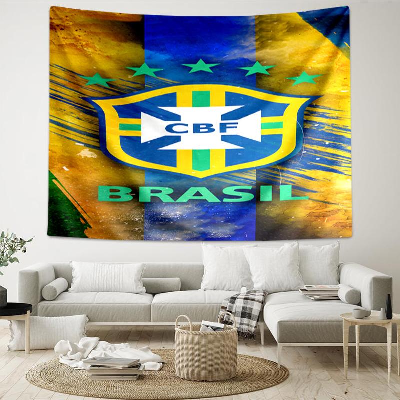 1PC Brazilian Football Federation Printed Tapestry Room Decoration Wall Hanging for Living Room Bedroom, dormitory, Birthday and Christmas gifts