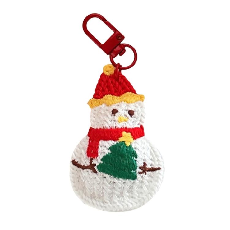 Plush Weaving Christmas Ornaments Bag Keychains Fashion Hanging Decorative for Family Gatherings