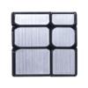 Brain Teaser Brushed Sticker Black Background Twisty Windmill 3x3 Mirror Speed Cube Silver