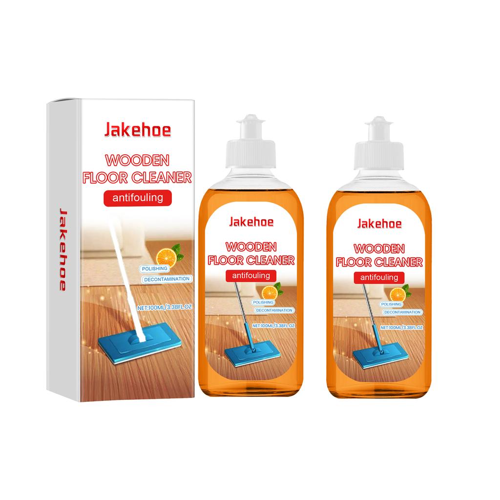 100ml Concentrated Wood Floor Cleaner Removes Stains Polish Shine Orange Scent Foam for Hardwood Laminate Tile Safe Quick Drying