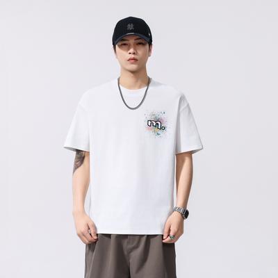 Summer Thin T-shirt Mens Comfortable Fit Embroidered Short-sleeved Tops for Mens Clothes