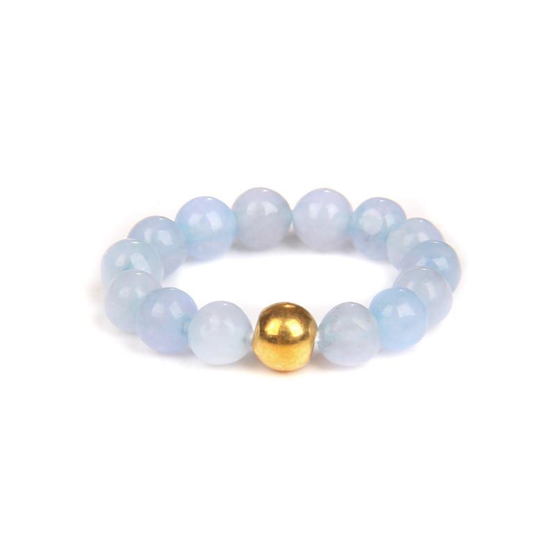 4mm Beads Rings For Women Men Trendy Cuboid Beaded Rings Chakra Healing Quartzs Finger Rings Handmade Hit Rings Jewelry Party