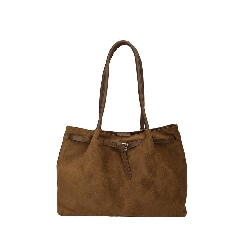 Suede large-capacity tote bag women's new trendy high-end shoulder bag going out to work commuter bag