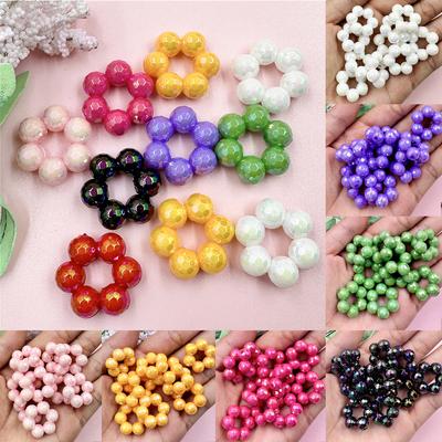 10 Stücke 21,7*8,2mm Lose Perlen Acryl DIY Halskette Schmuck Machen Runde Armbänder