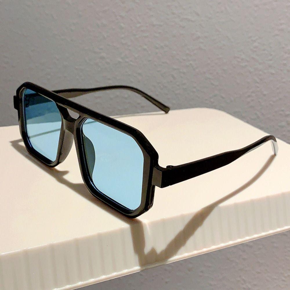Punk Square Frame Sunglasses Block Glare Street Photos Decoration Uv Resistant Sunglasses Eye Protection Eyewear