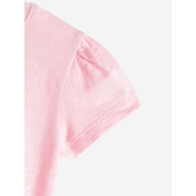 2025 New Summer Clothing for Girls, Pink Pure Cotton Half-Sleeve T-Shirt Top, Children's Short-Sleeve Base Layer, Baby Unicorn 6