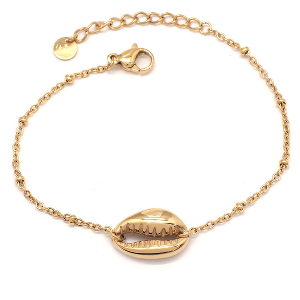 

Les Trésors De Lily [Q8722] - Браслет дизайнерский Сталь Cowrie золотистый - 15x10 мм