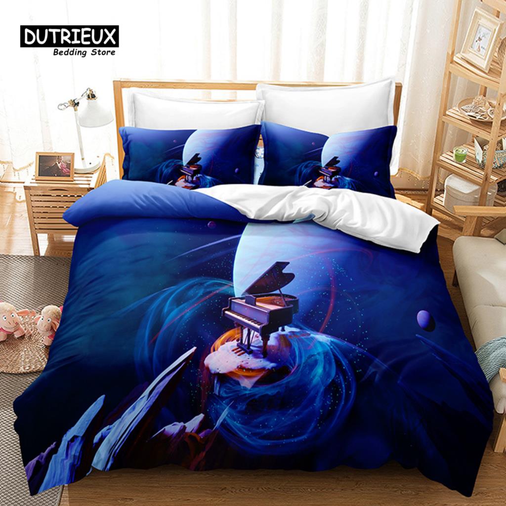 Psychedelic Swirl Duvet Cover Luxury Abstract Geometric Bedding Set Chic 3D Comforter Cover King For Girls Adults Bedroom Decor