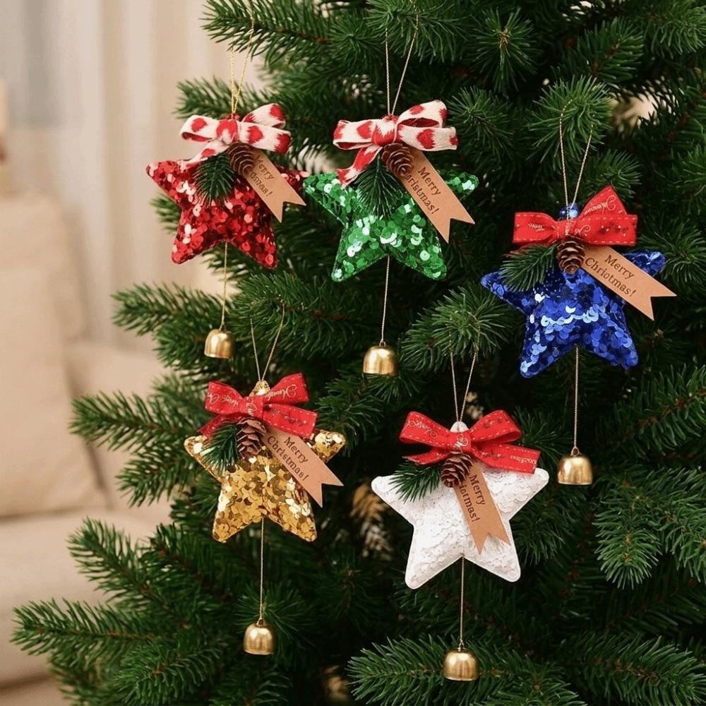 Sequins Sequin Star Hanging Pendant Multi‑Color Christmas Decorations  Christmas Tree Decor