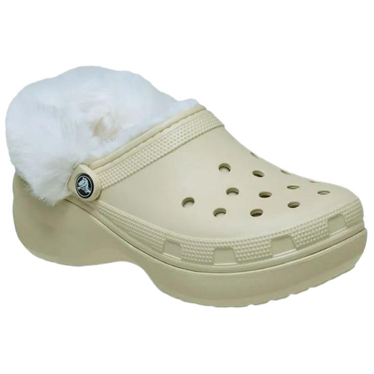Crocs Classic Cloud Casual Versatile Hole Shoes Women's Bone White
