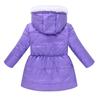 Autumn Winter Children's Clothing Boys Girls Multicolor Waist Printing Tie-dye Long Section of The Hair Collar Hooded Cotton Coat Jacket Cotton Coat