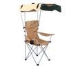 Portable Camping Chair Beach Chair with Shade Folding Chair with Canopy for Fishing Hiking Outdoor Activities Khaki