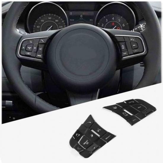 Black Alloy Steering Wheel Button For Jaguar XE XF F-PACE E-PACE F-TYPE
