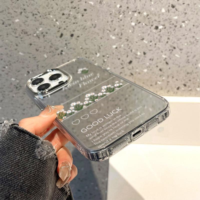 Pouzdra na mobilní telefon pro iPhone 11 13 XR 15 Pro Max 12 14 Pro Max Case iPhone 16 XS Max Mirror Ochranné pouzdro Mirror Exquisite Cartoon Waterproof