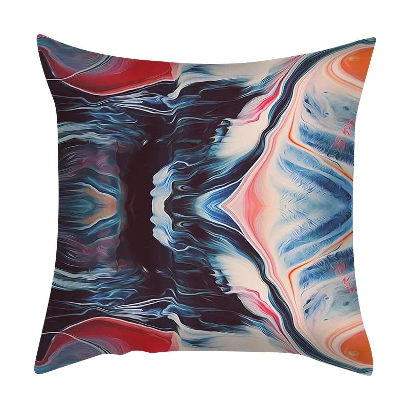 Sofa Car Seat Decor Home  Chair Cushion Cover Abstract Irregular Ink Marble Pattern Pillow