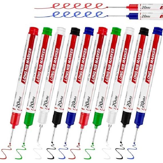 10 шт. Маркер с длинным носиком для глубоких отверстий - Маркер с длинным наконечником, Многоцелевой для глубоких отверстий