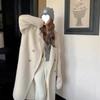 Autumn and Winter Plus Size Loose Single-layer Woolen Coat Women's Middle and Long Short Woolen Coat Women