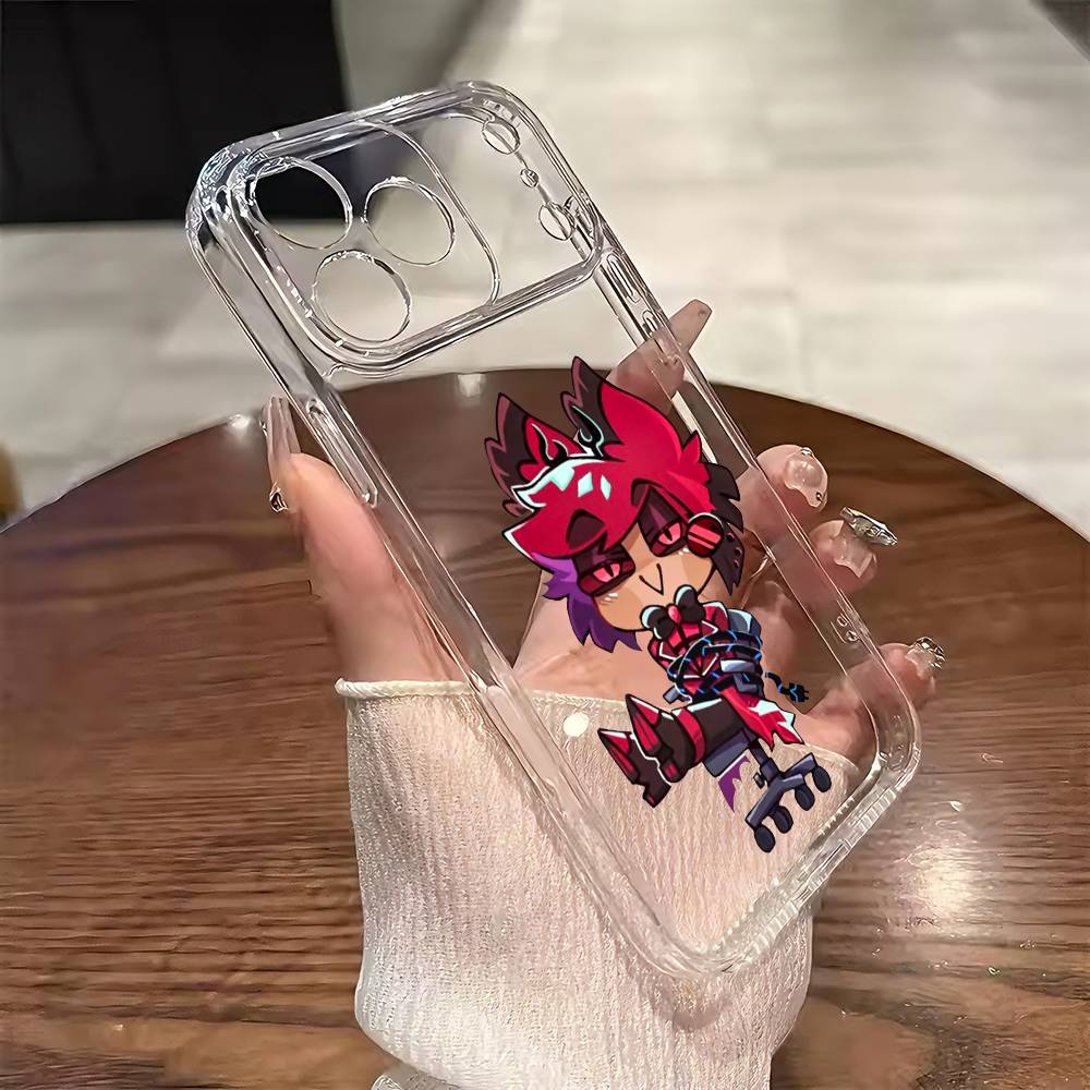 H-Hazbin H-Hotel Alastor Phone Case For iPhone 17 16 15 14 13 12 11 Mini Pro Max Plus Transparent Cover