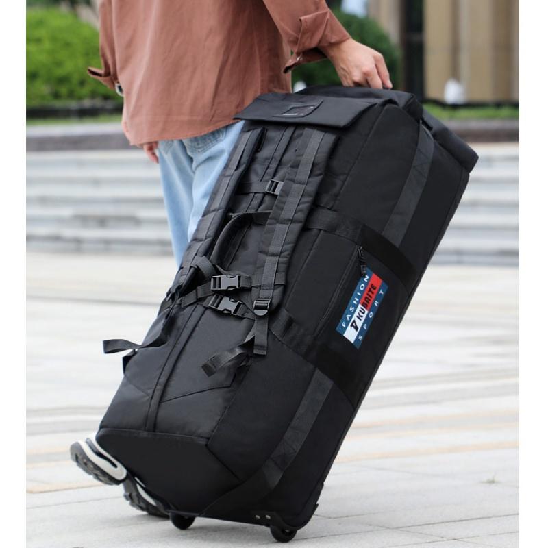 Borsa da Viaggio Super Capiente 85/95cm con Ruote, Traspirante, Impermeabile, Tessuto Oxford, Borsa da Bagaglio, Può Contenere Piumino, Portatile per il Tempo Libero, Pieghevole, Borsa da Campeggio