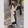 Lazy wind thickened large size sweater cardigan women's autumn and winter new loose medium and long knitted coat women