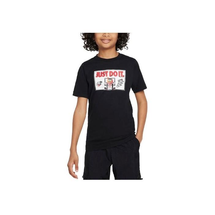 

Nike Sportswear Letter Print Cartoon Anime Pattern Sports Short Sleeve T-Shirt Kids Tops Black FD3964-010 M