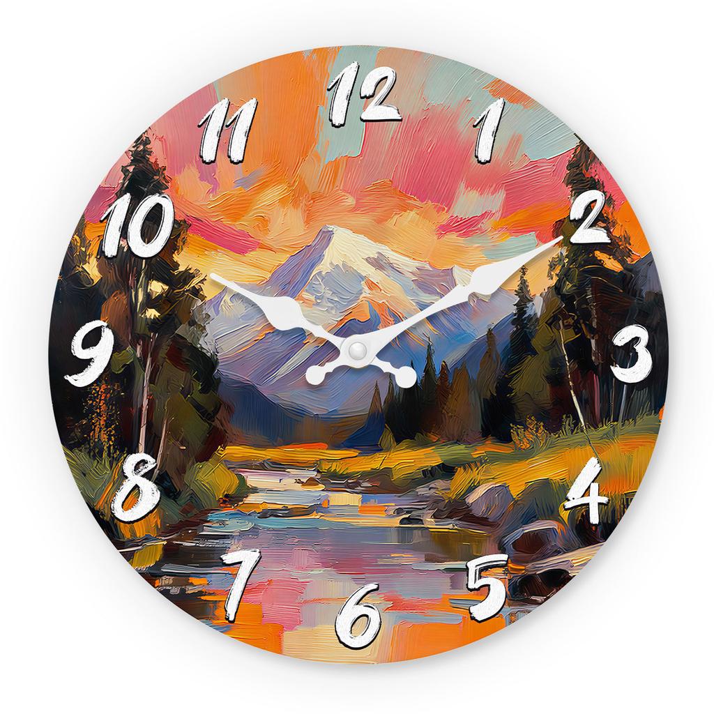 Impressionist Premium-Quality Oil Premium-Quality Painting Premium-Quality Landscape First-Class Wooden Top-Grade Wall First-Class Clock 10-16Inch