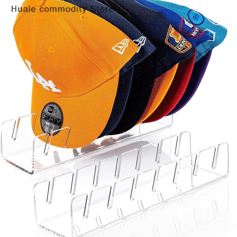 7-Holes Baseball Cap Display Rack Durable Clear Acrylic Hat Holder for Home Closet Storage Organization Stores Decoration