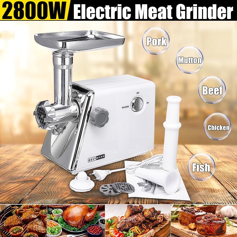 220V-240V 2800W 15x34x33cm Multifuncțional Electric Mașină de Tăiat Carne Mașină de Cârnați Tocător Instrument de Bucătărie Trei Discuri de Măcinare