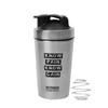Nutrigize Roestvrij Staal Shaker Fles, 590ml (Grijs) | Bevat Stalen Bal voor Soepele, Klontvrije Shakes, Perfect voor Eiwit, Supplementen, en