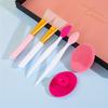 Lip Exfoliating Facial Cleansing Brush Face Scrub Nose Clean Brush Blackhead Remover Double-Sided Beauty Skin Care Tool