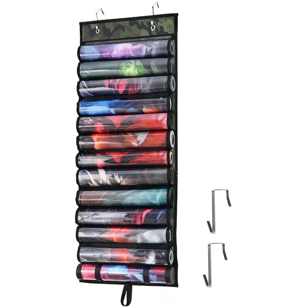 Speelmat Houder, Speelmat Buis Opbergtas voor MTG met 2 Haken, Past op 12+1 Kaartspel Speelmatten met Transparante Plastic Sleuven, Poort