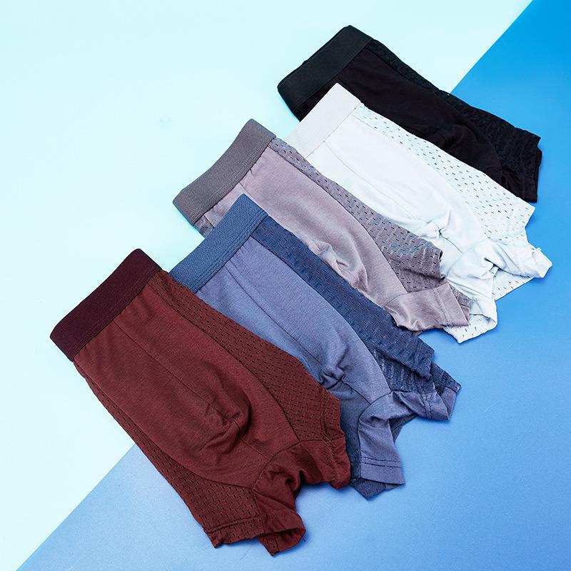 Męskie bokserki z siateczki Ice Silk Mesh Breathable - duże rozmiary, cienkie na lato