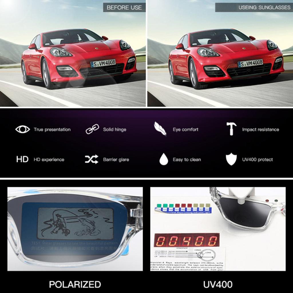 Ruiao Polarized Sunglasses anti glare Men Sport Hipster women Glasses UV400 Hiking cycling Wrap outdoor bike Sunshades fishing