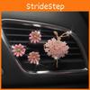 Clássico Clipe de Perfume para Saída de Ar de Carro com Flor de Margarida e Strass Decoração de Interior Branco/rosa/roxo/verde