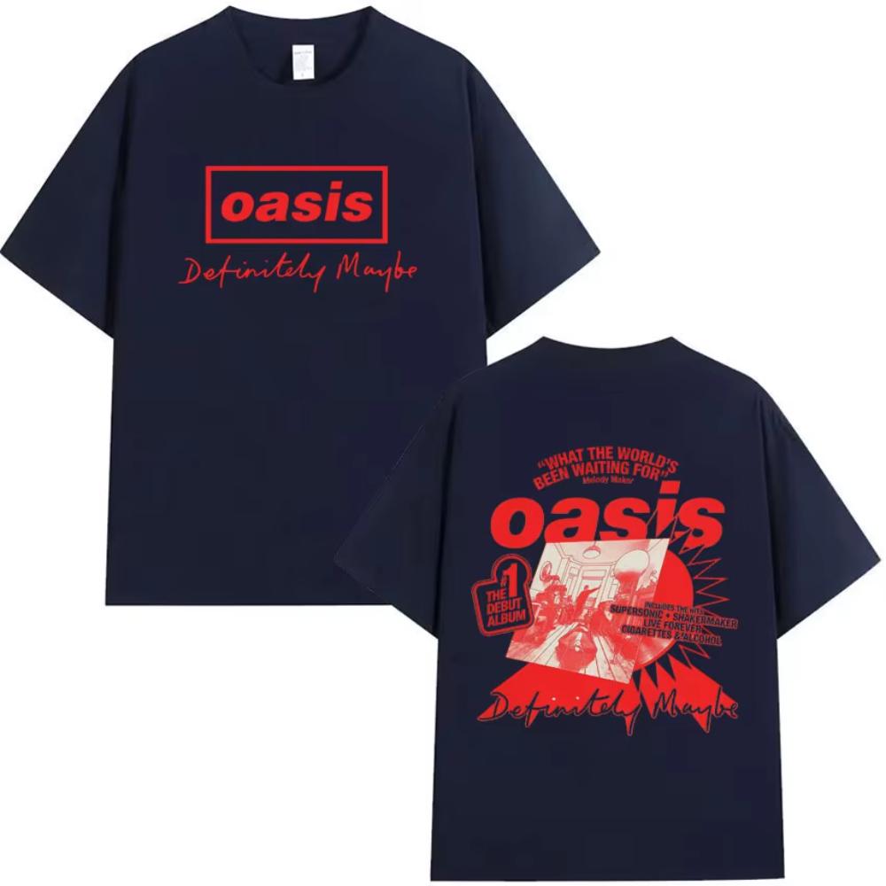 Rapper Oasis Double Sided Print T-Shirts Men Women Harajuku Humor Casual Y2K Oversized Summer Pop Short Sleeve TShirts Fans Gift