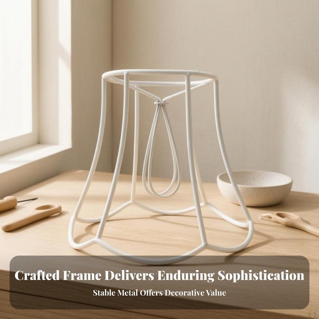 DIY Lamp Shade Frame with Bulb Clip | Flared Cylindrical Shape, Wire Frame, for Table