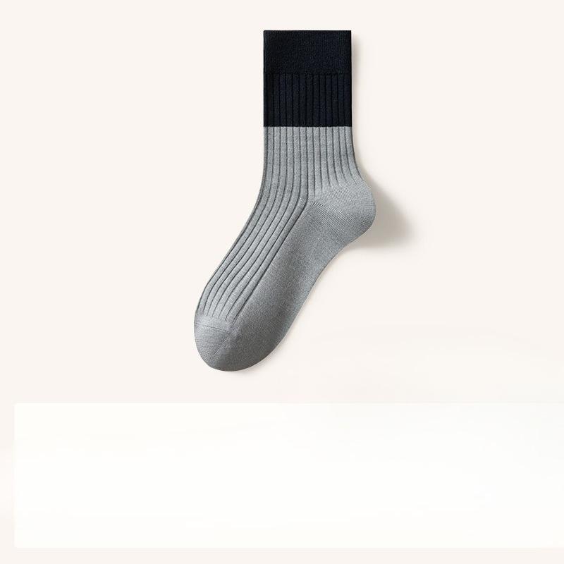 Wool Socks for Men's Autumn and Winter Warmth Mid-calf Socks, Antibacterial and Deodorizing Cashmere