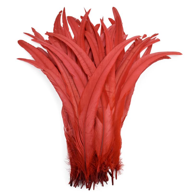 100Pcs Natural Rooster Feathers for Decoration 25-35cm 10-12" Chicken Pheasant Carnival Handicraft Accessories Decor For Clothes