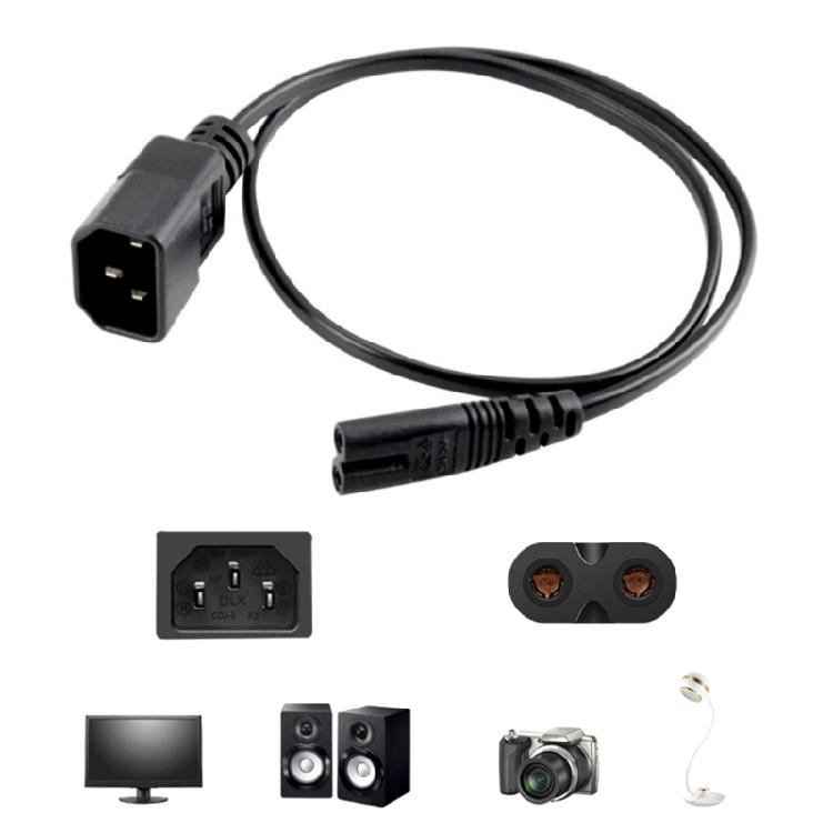 C14 to C7 Cord PVC Male to Female Cable Convenient Power Cable PVC Cord for Room