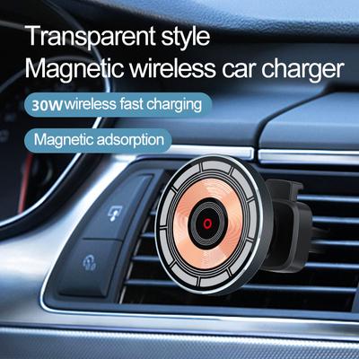 30W Magnetic Car Wireless Charger Air Vent Car Phone Holder Stand for iPhone 15 14 13 Pro Max 11 Fast Charging Station Car Mount