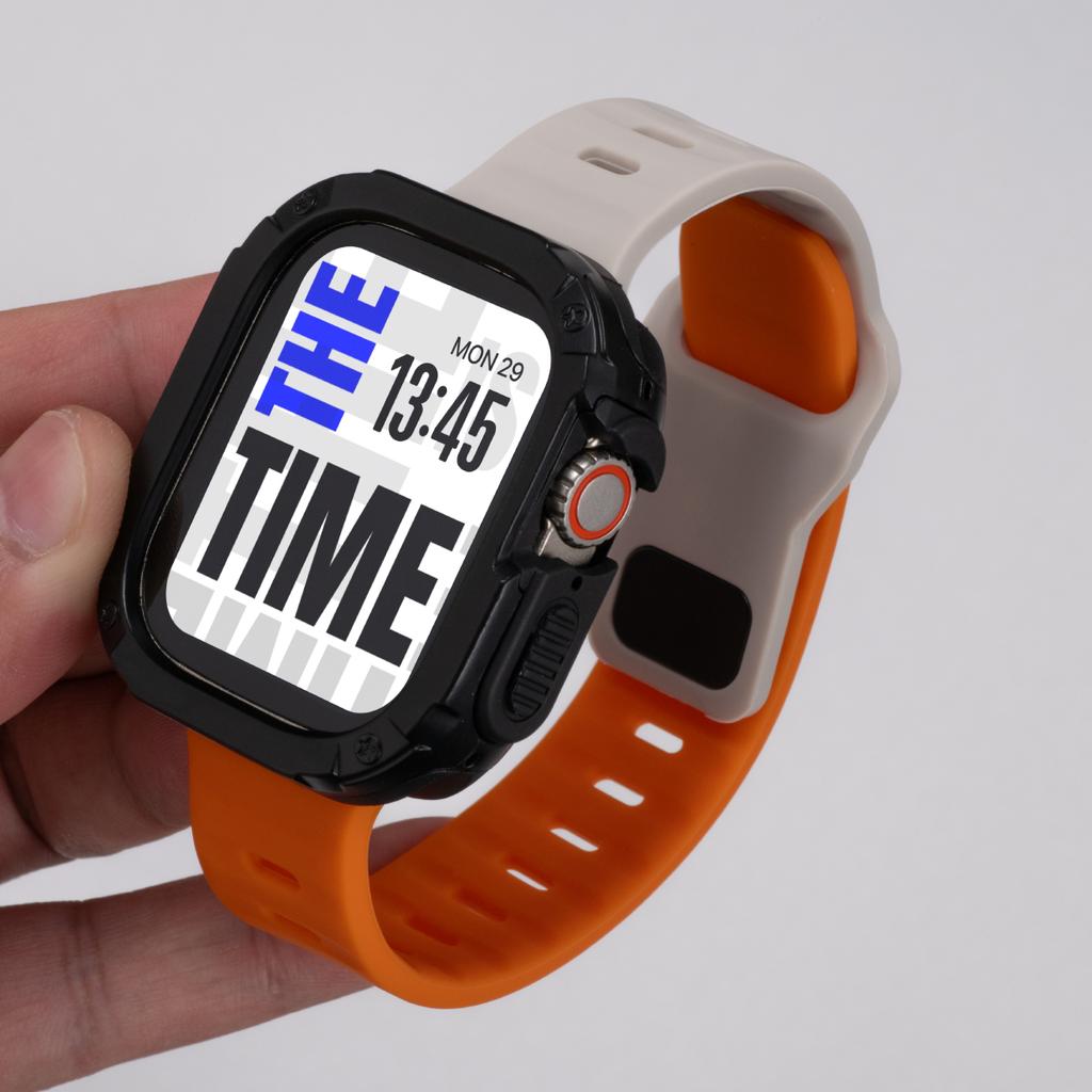 Case+Strap For Apple Watch Ultra 3/2 49mm 40/41 44/45 46mm Protective Cover Silicone Band For Iwatch Series 11 10 9 8 7 6 5 SE3
