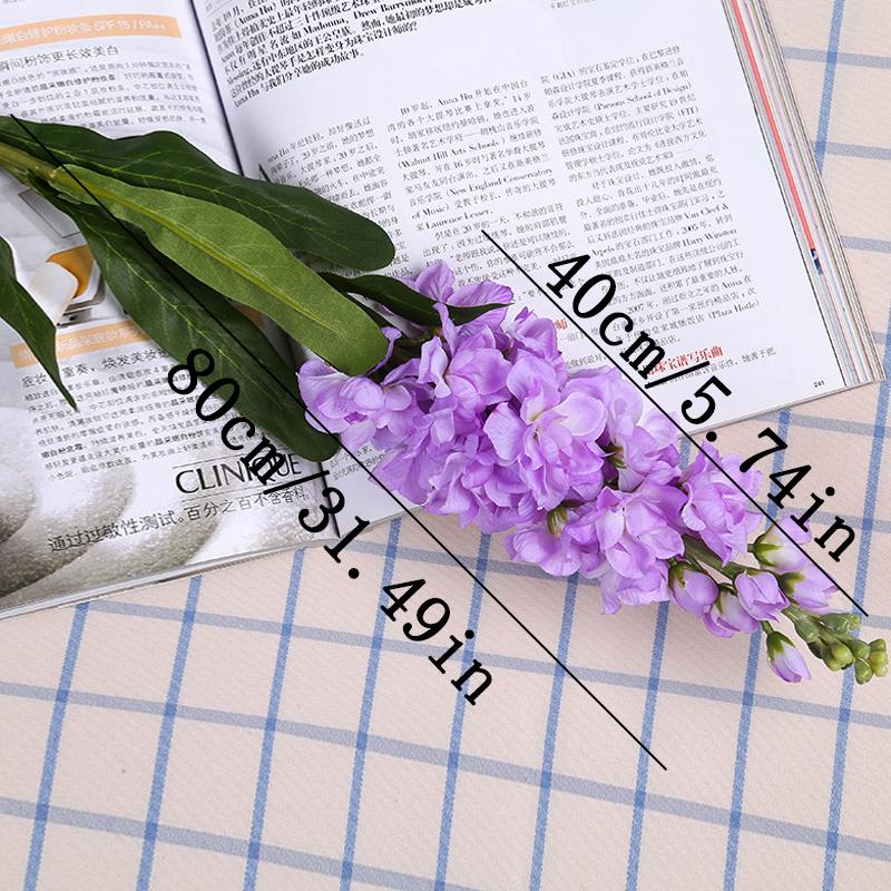 Artificial Hyacinth Green Leaves Violet Fake Silk Artificial Flowers Mariage Birthday Party Bridal Floral Home Decoration